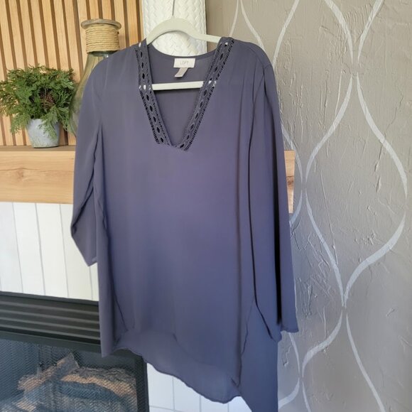 Loft Blue Woven Top - Picture 1 of 4